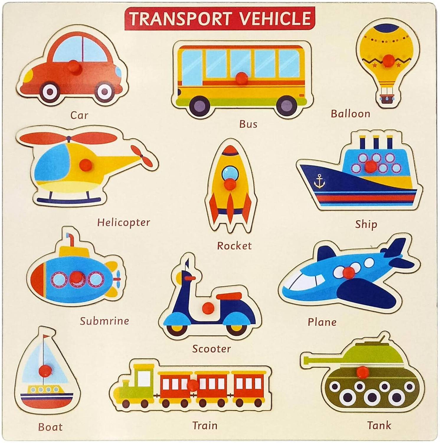 HIGHSEAS Toddler Identification Beautiful Learning Puzzle