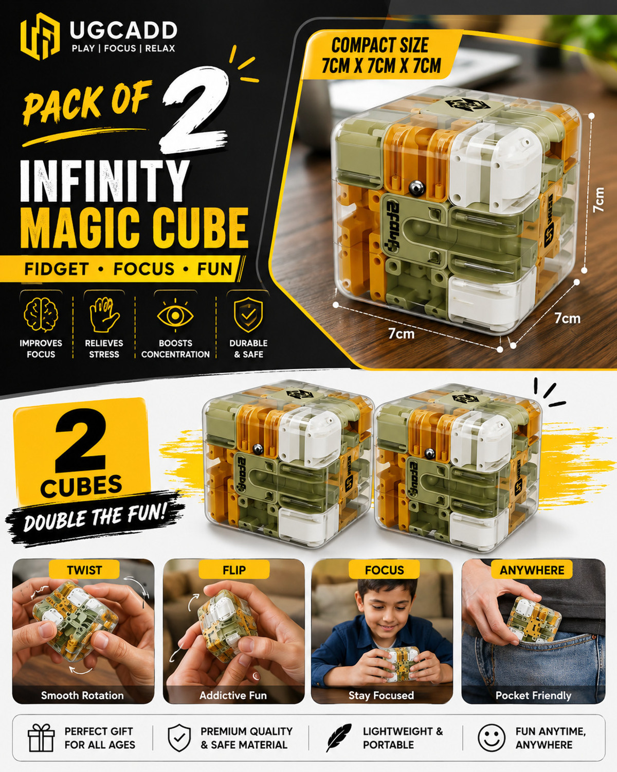 Image of shirly 3D Ball Rolling Maze Cube Puzzle Game for Kids & Adults Brain Teaser