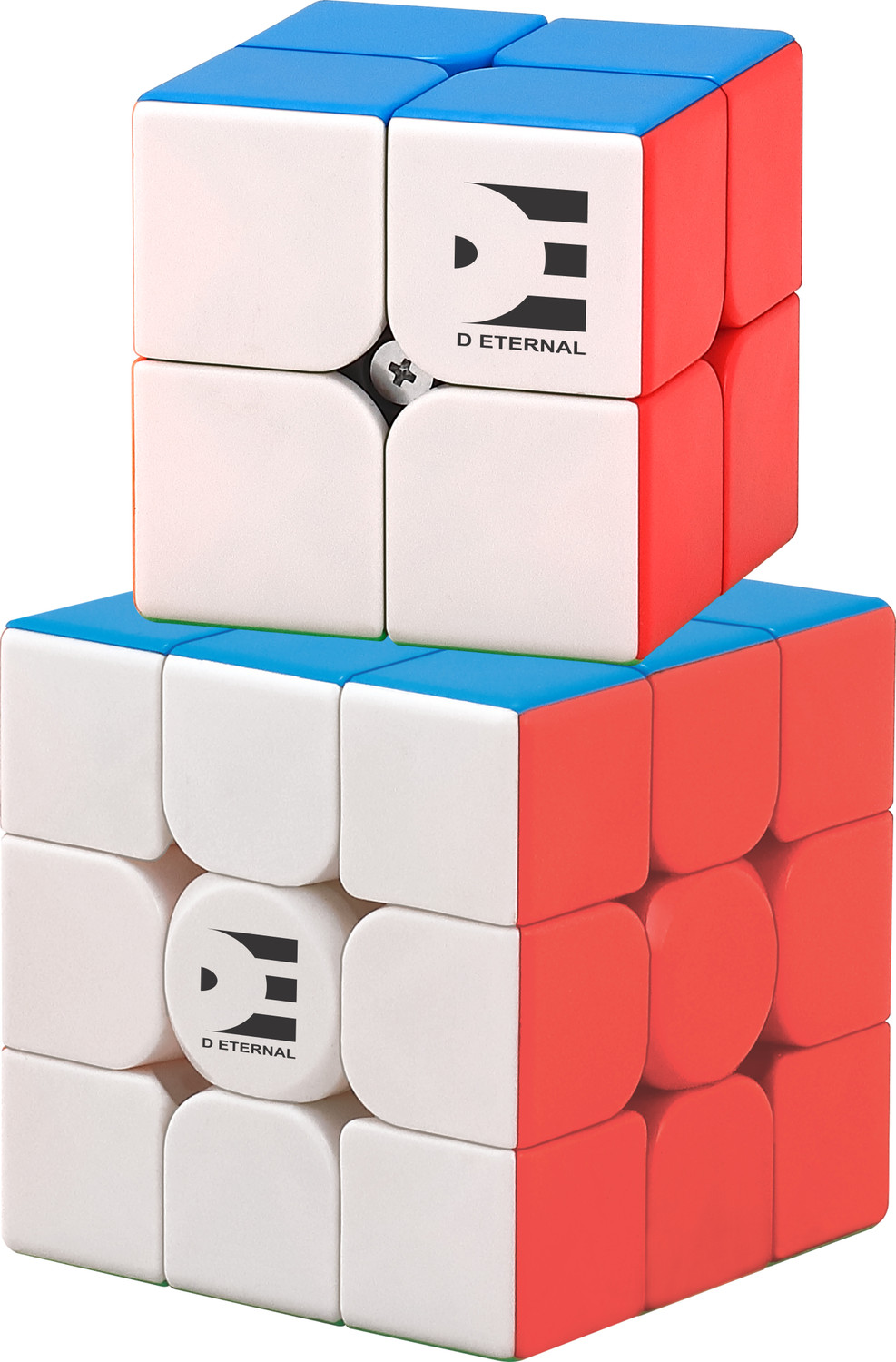 Image of D ETERNAL Speed Cube Combo Set of 2x2 and 3x3 �Magic Puzzle Brainteaser Game Toy