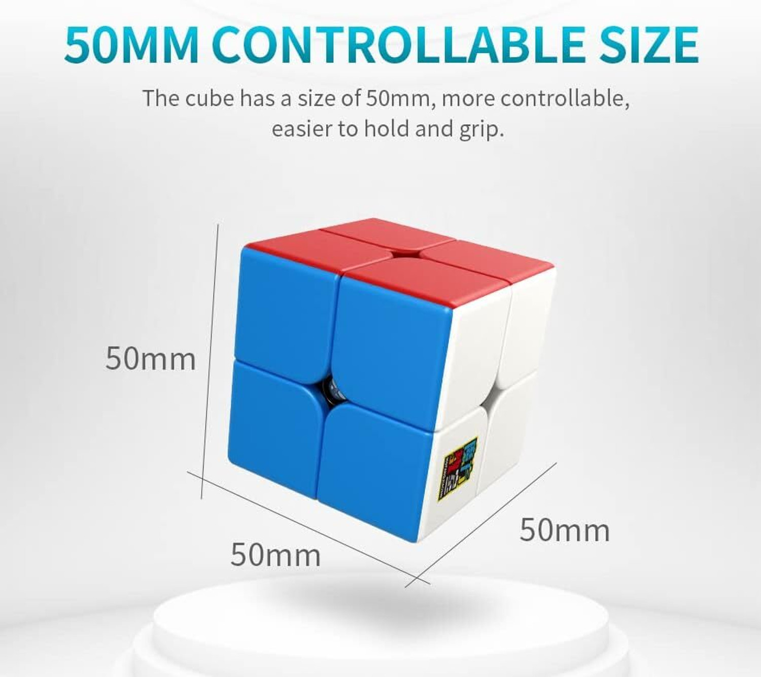 Image of TOYRENTTO MoYu MeiLong 2x2 Speed Cube Stickerless Smooth Turning Puzzle Toy for Kids