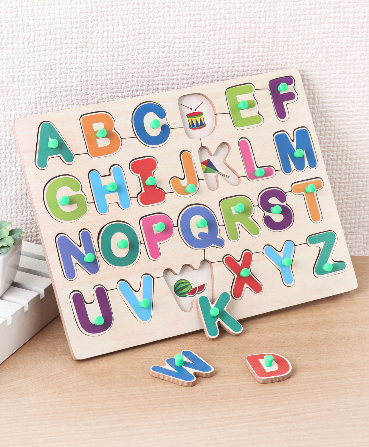 Image of GAMLOID Best Buy Wooden Alphabet Educational learning Board brain tester