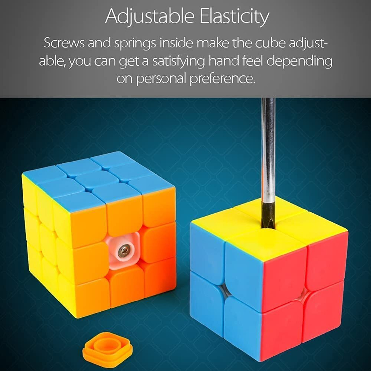 Image of D ETERNAL Speed Cube Combo Set of 2x2 and 3x3 �Magic Puzzle Brainteaser Game Toy