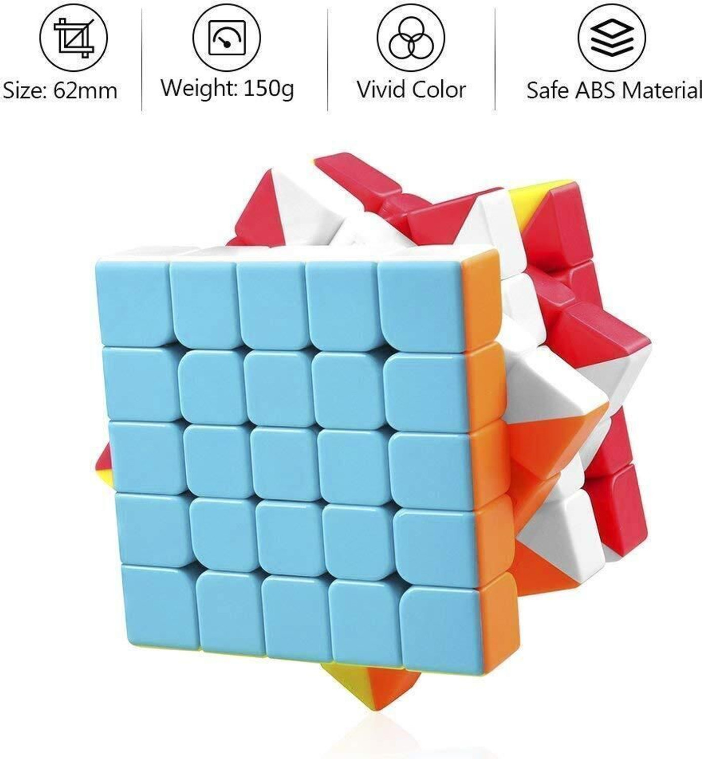 Image of TOYRENTTO Moyu Meilong 5x5 Speed Cube Smooth Stickerless Magic Puzzle Cube for Kid & Adult