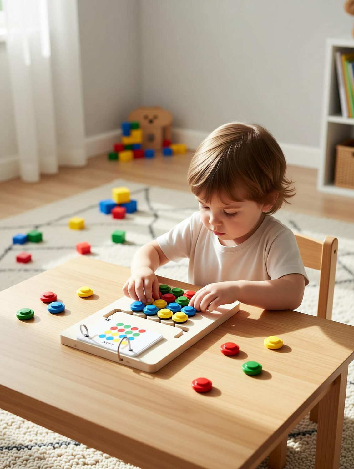 Image of Smart Kids Wooden Montessori Slide Puzzle | Brain Development Toy for Kids