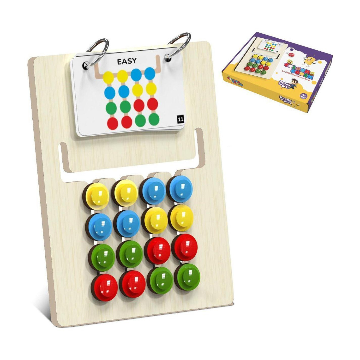 Image of Smart Kids Wooden Montessori Slide Puzzle | Brain Development Toy for Kids