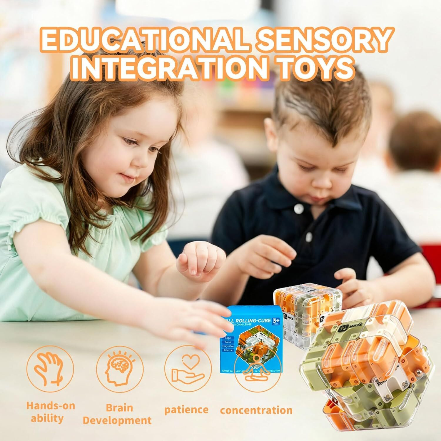Image of Lariox 3D Puzzle Maze Cube Toy | Educational Brain Game for Kids & Adults