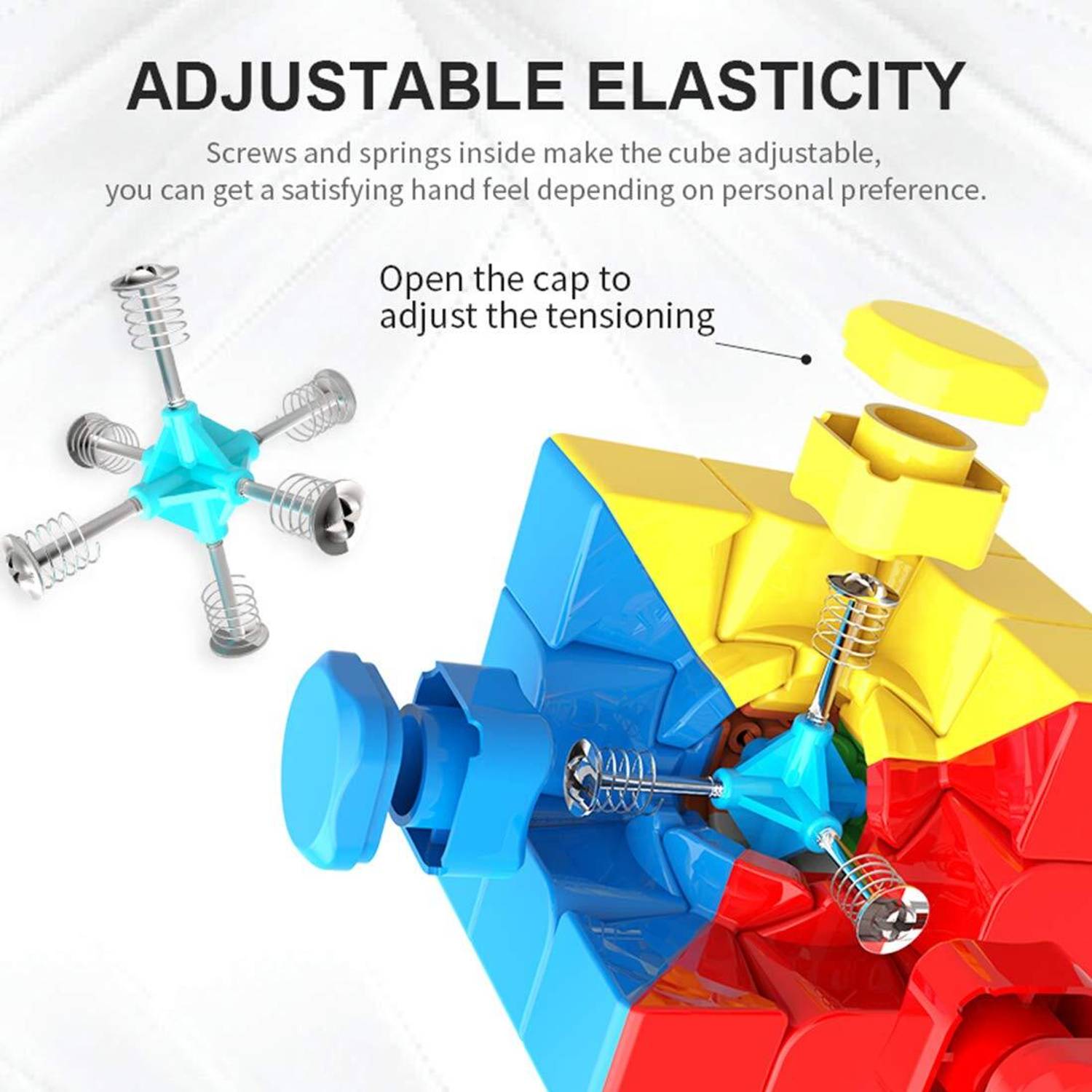 D इटर्नल Cube 3x3 High Speed Stickerless Magic Puzzle - Image 5