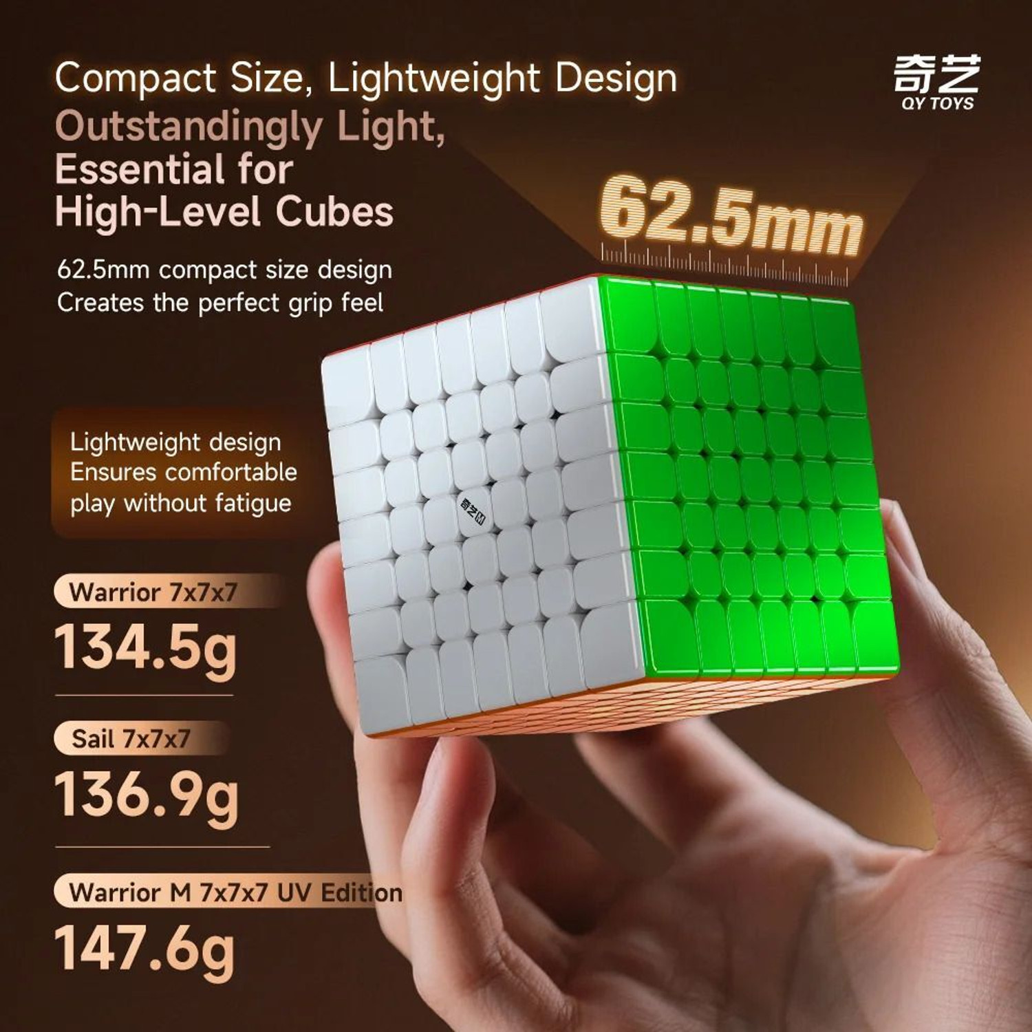 Image of Cuberkart QiYi Warrior 7x7 Speed Cube | Compact and Lightweight Design