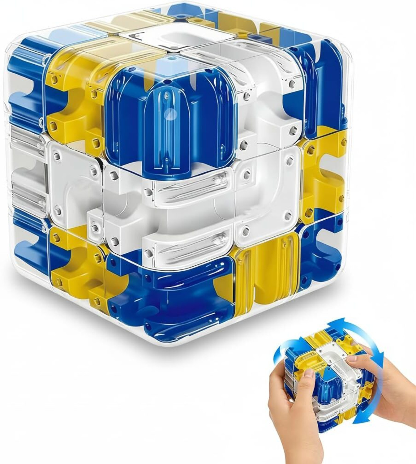 Image of Voroly 3D Maze Puzzle Cube Game Sensory Focus Mind Game Gift for Boys & Girls (1 Pieces)