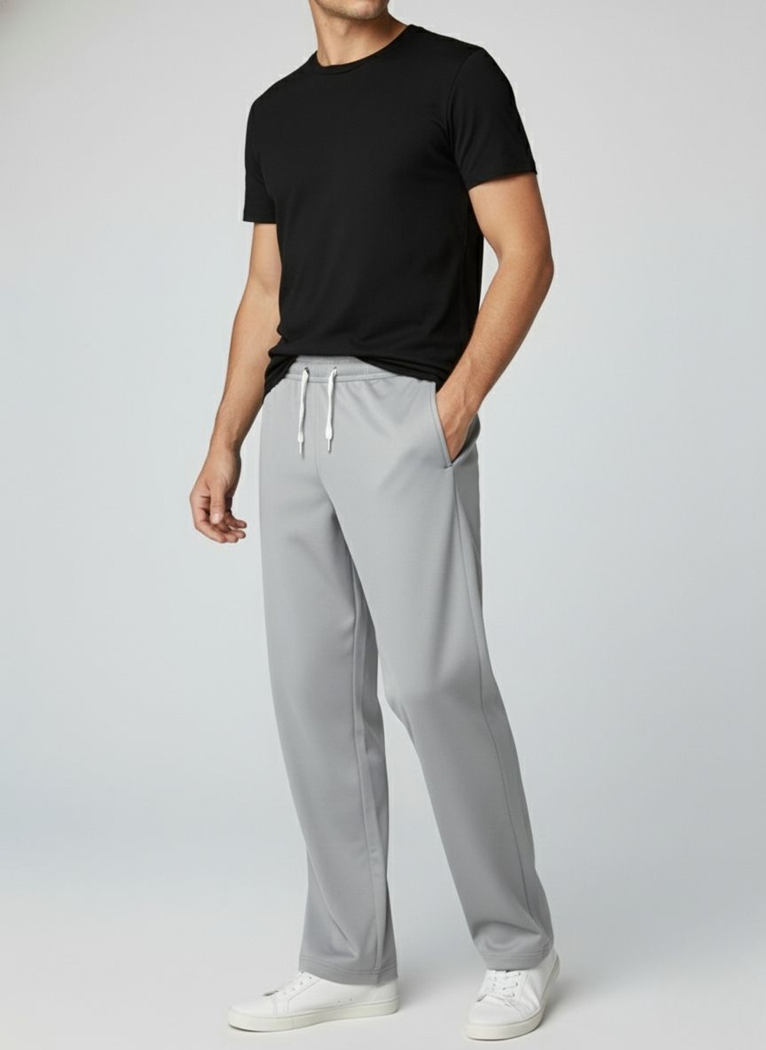 Image of INDICLUB Loose Fit Men Silver Trousers