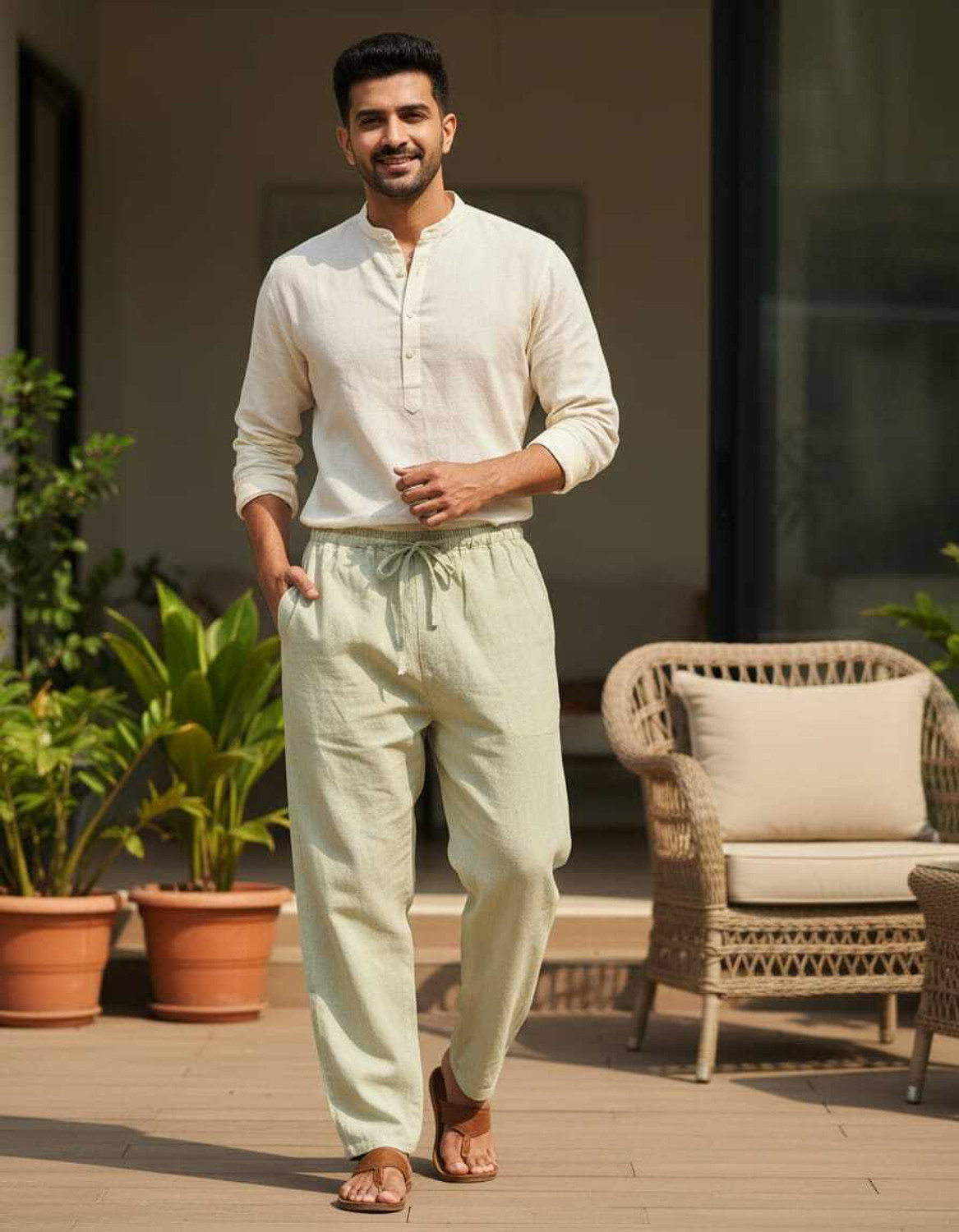 Image of SR Collection Indi Men & Women Pyjama