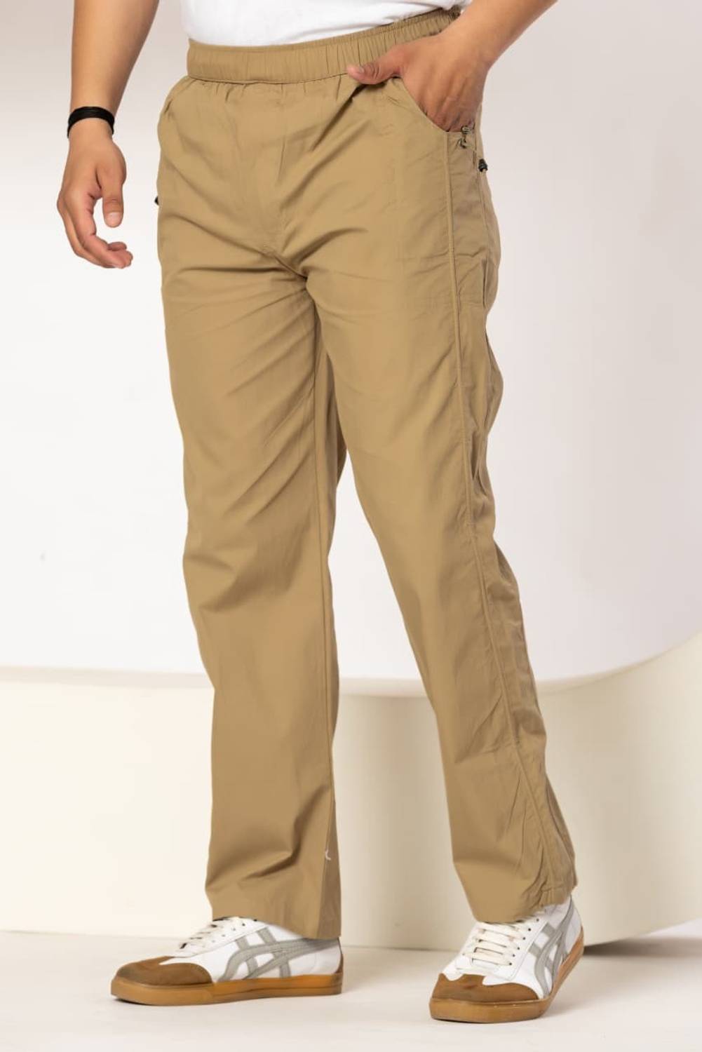 M K ENTERPRISES Men Beige Track Pants - Image 3
