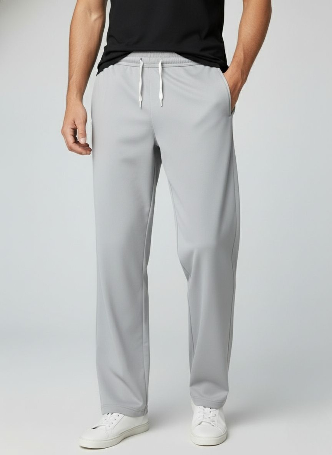 Image of INDICLUB Loose Fit Men Silver Trousers