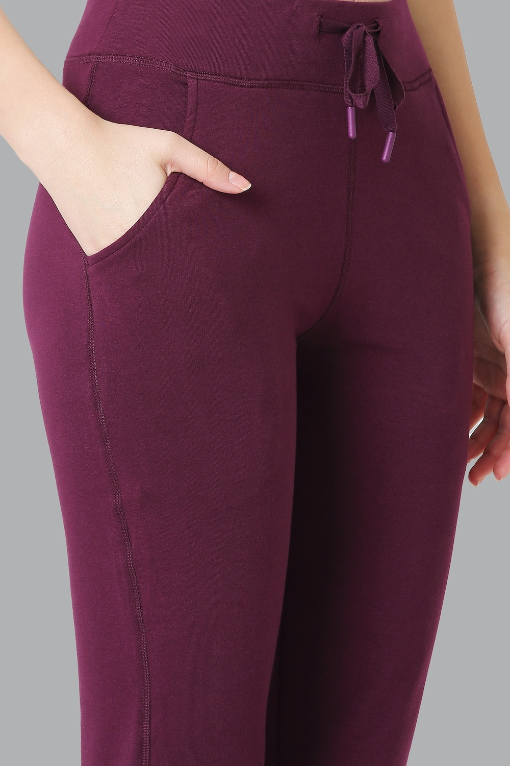 Image of VAN HEUSEN Smart Tech+ And Easy Stain Release Women Solid Purple Track Pants