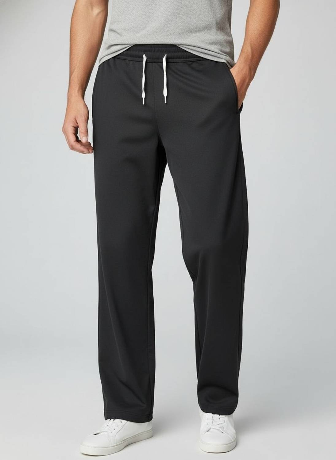 INDICLUB Loose Fit Men Black Trousers - Image 1