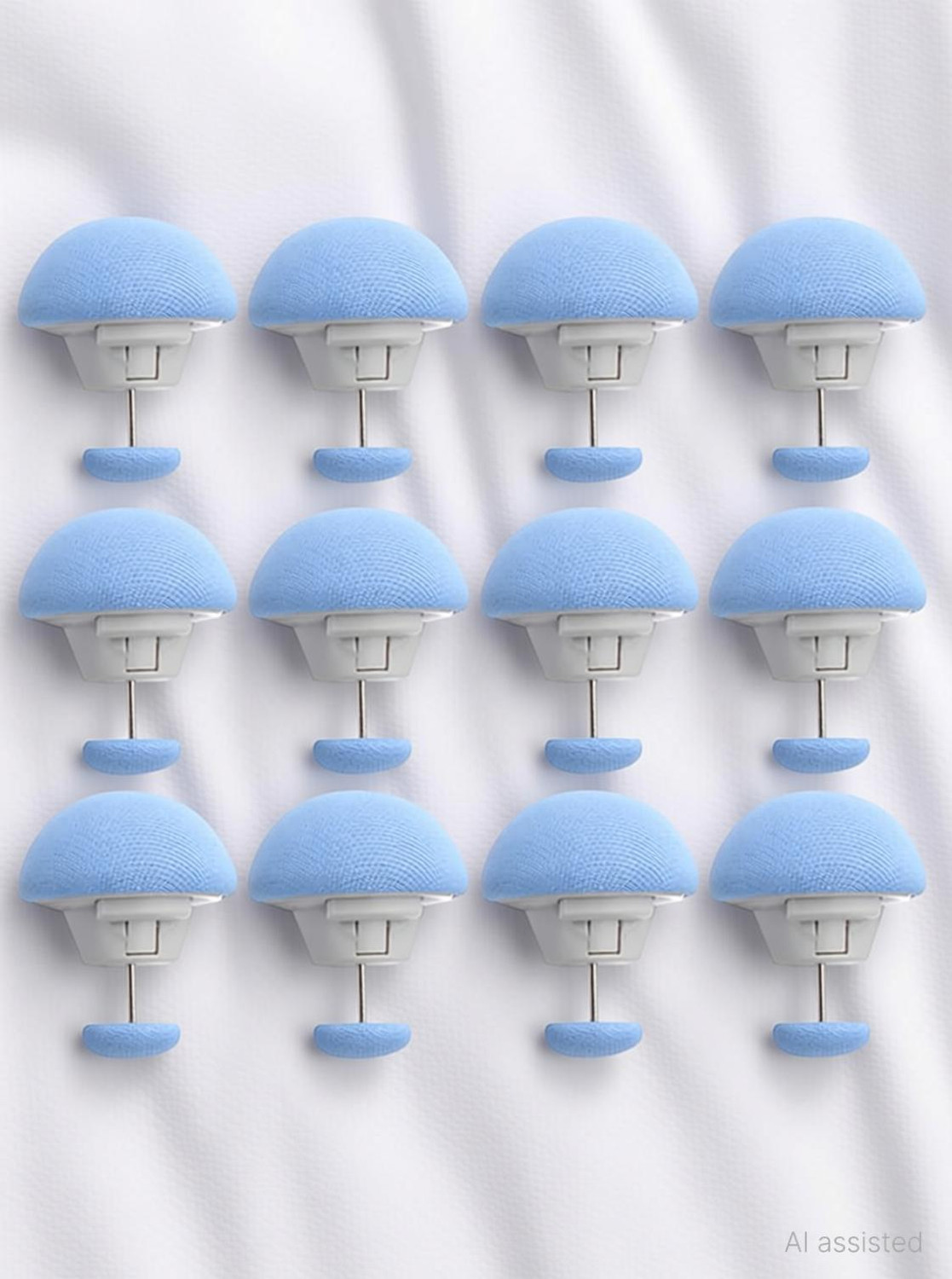 Image of YELONA 12-Pcs Blue Duvet Cover Pin & Clips,Double Sided Quilt Fasteners,Cushion,Curtain Cotton Batting