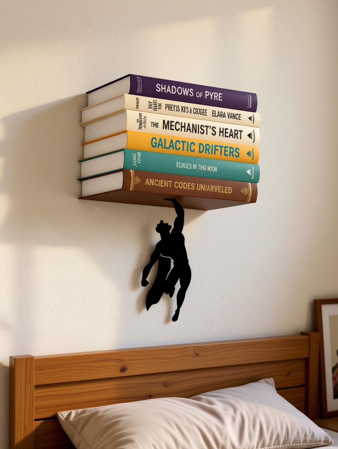 Image of MetaWood Superhero Book Shelves Steel Wall Shelf