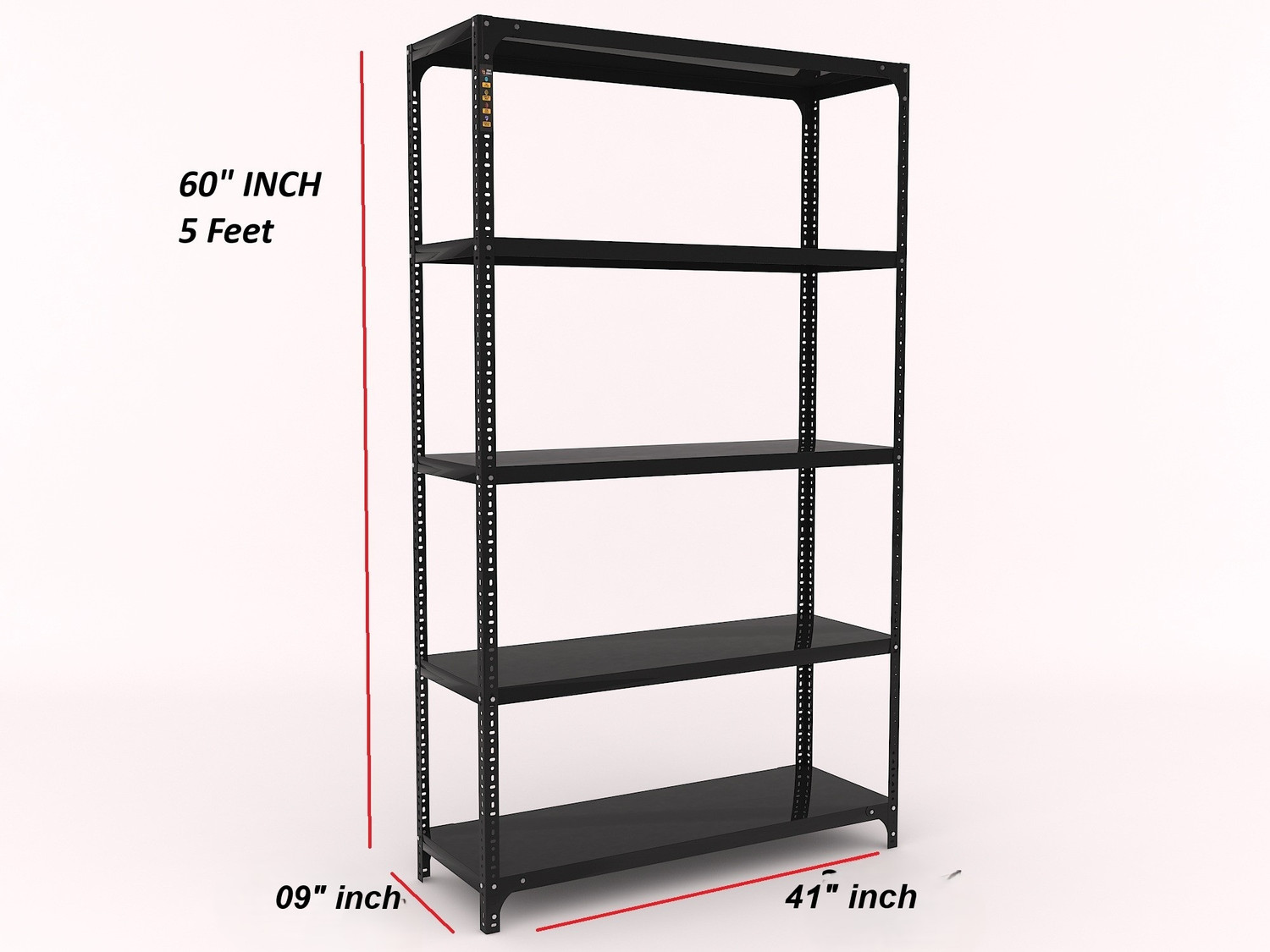 Image of FIDVI Premium Iron Storage Rack Metal Shelf Shop Home Kitchen PowderCoated 09 inchx41 inchx60 inch Luggage Rack