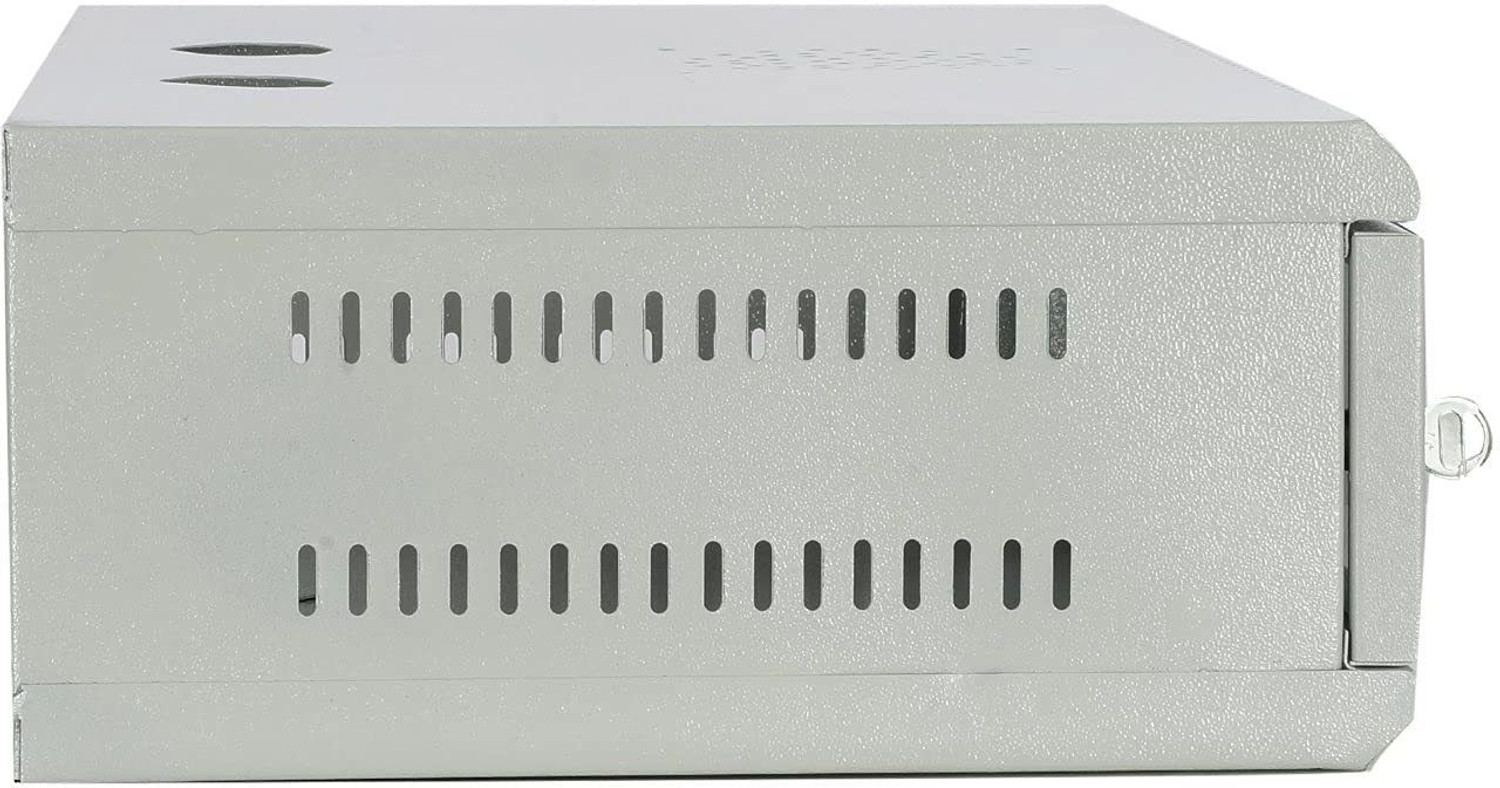 Image of Daz Cam DVR & Server 2u Rack Wall Mount Rack with Lock & Keys(Set of 1) Steel, Brass Wall Shelf