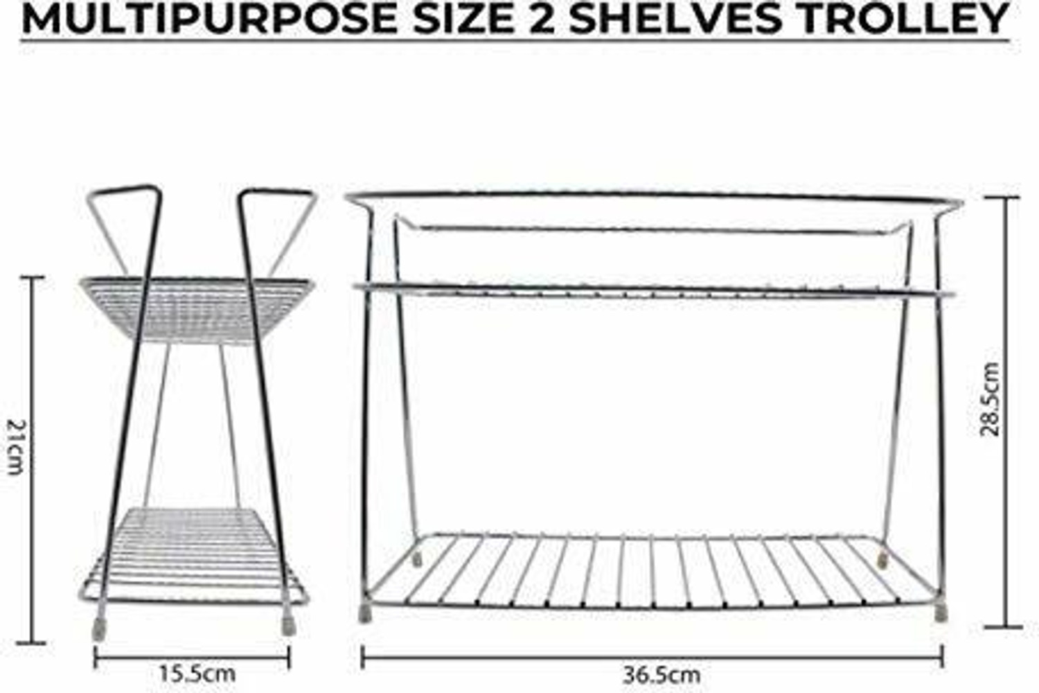 Image of PS STEEL 2 spice rack for kitchen Stainless Steel Wall Shelf