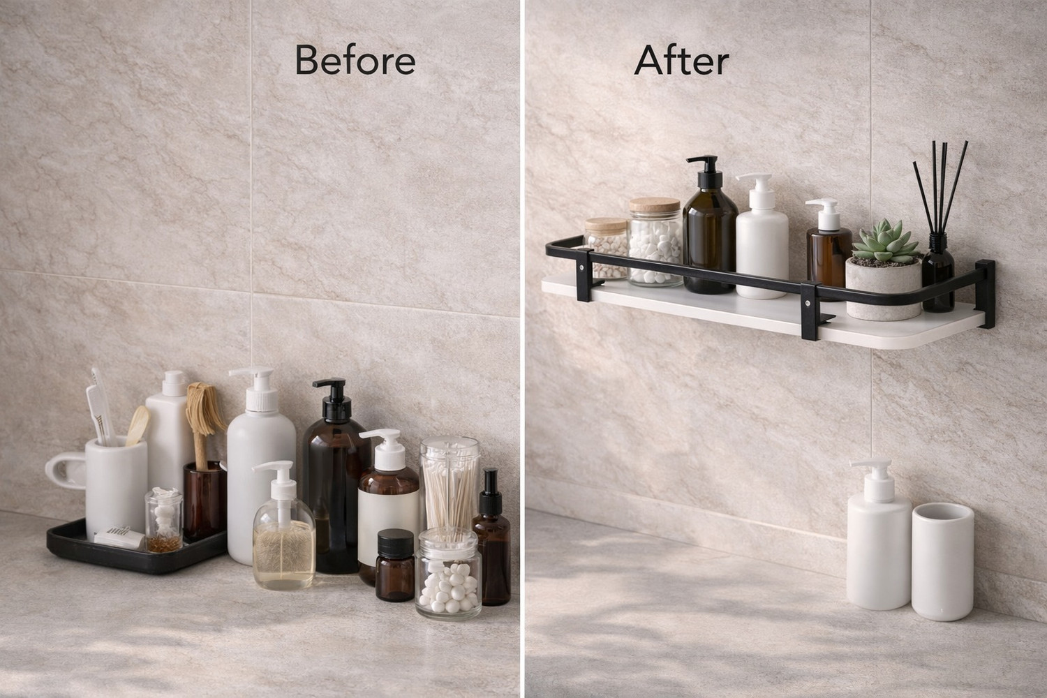 Image of Neelkanth premium acrylic wall shelf for bathroom wall Acrylic Wall Shelf