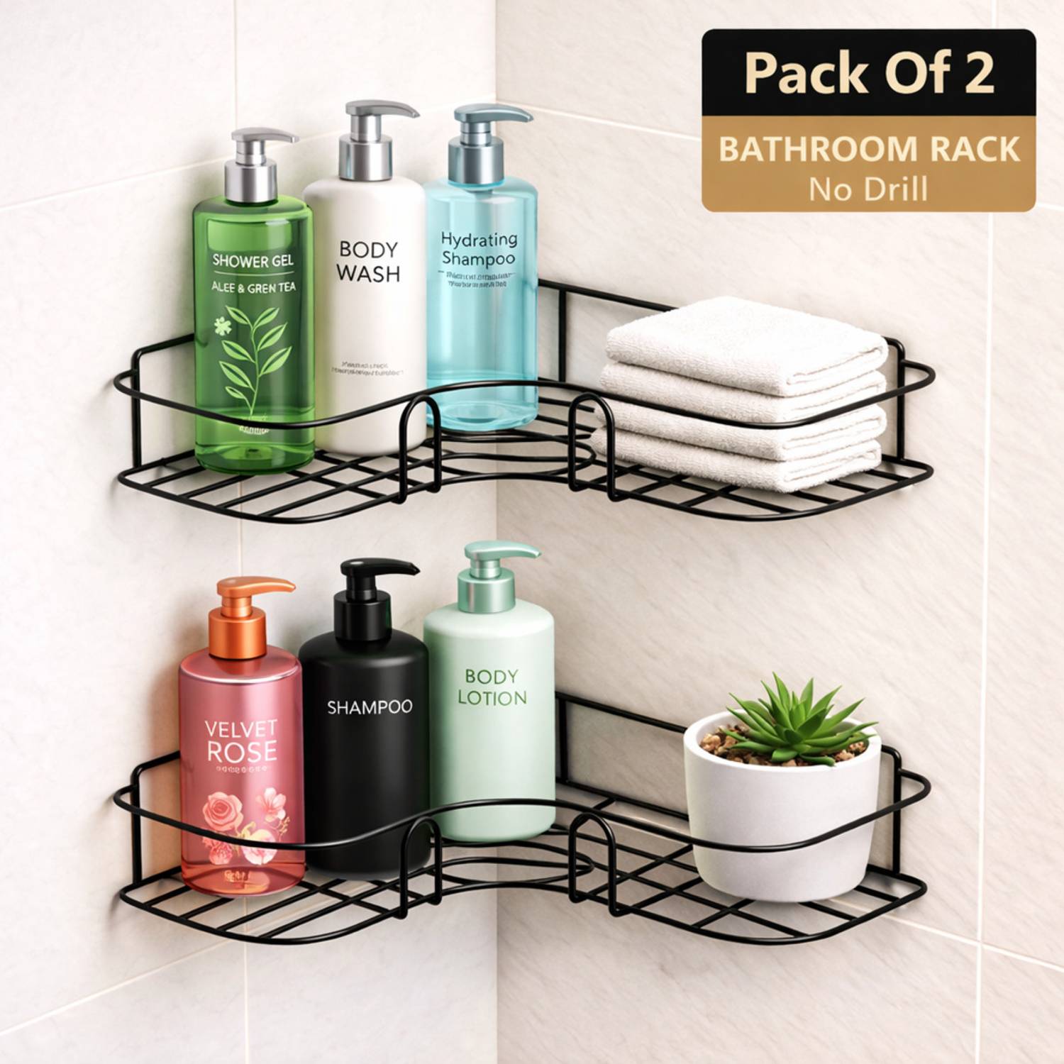 Almora Cutlery Kitchen Rack Iron Kitchen Rack Shelf for Spices Storage Organizer Wall Mount
