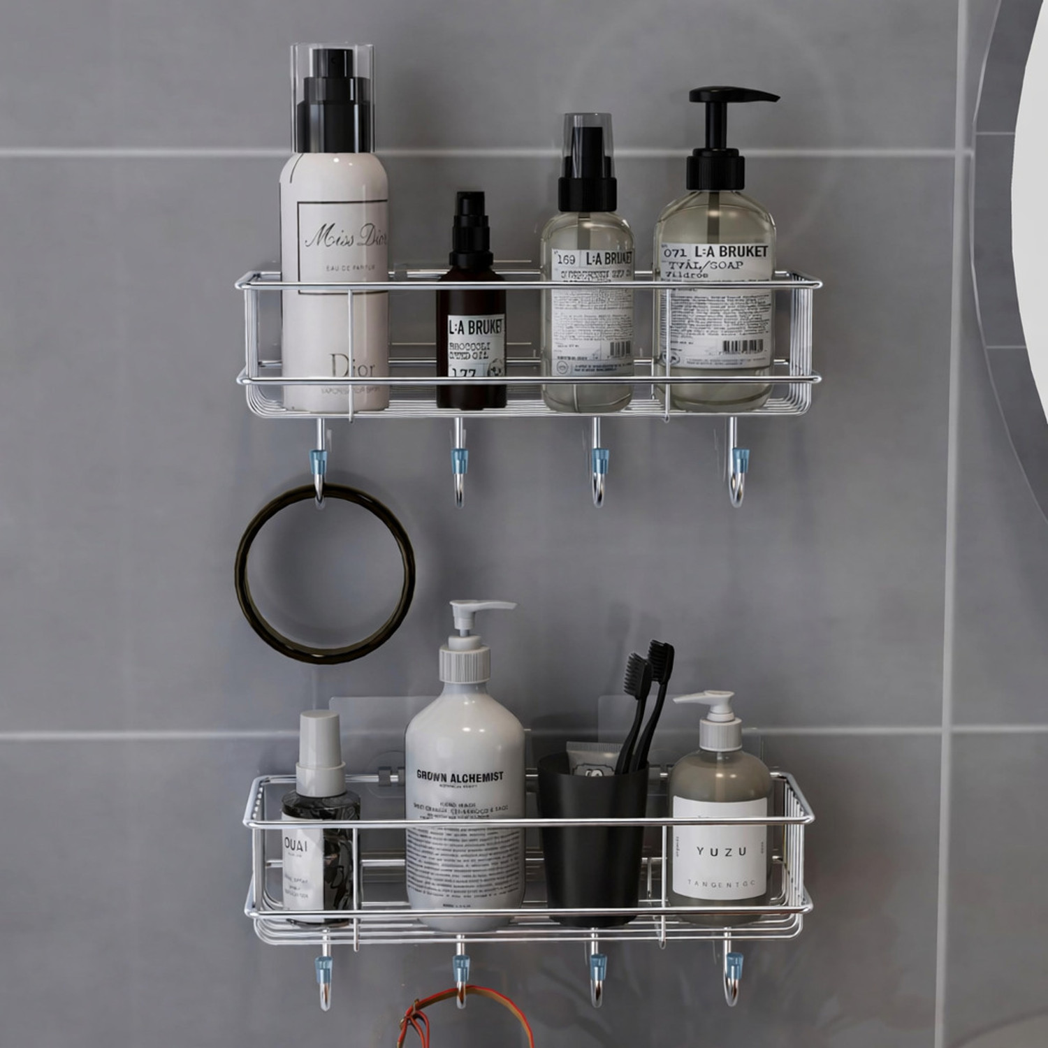 Image of Zolento Stainless Steel Bathroom Shelf Organizer / Bathroom Shelf / Bathroom Accessories Iron Wall Shelf