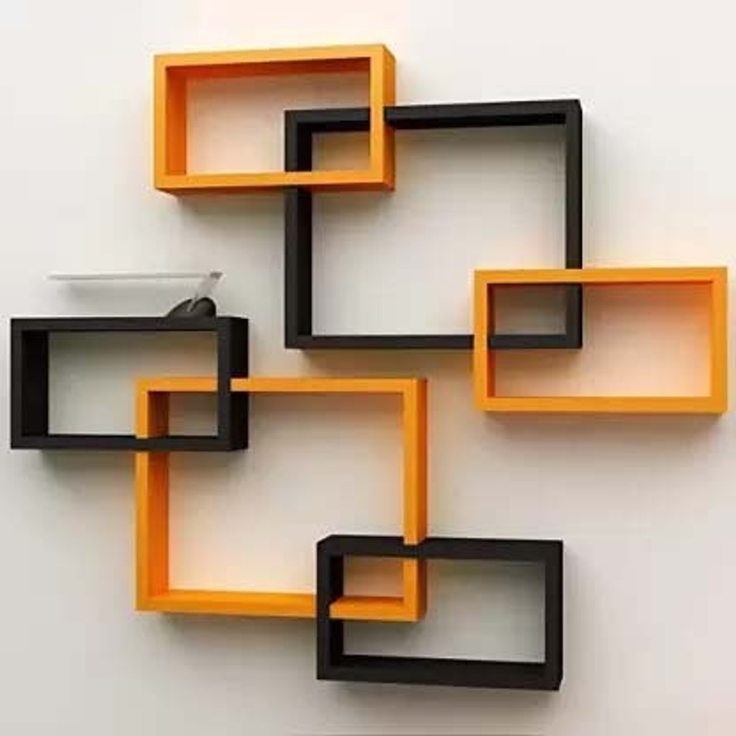 Image of webshoppee Rack Shelves set of 6 Wooden Wall Shelf