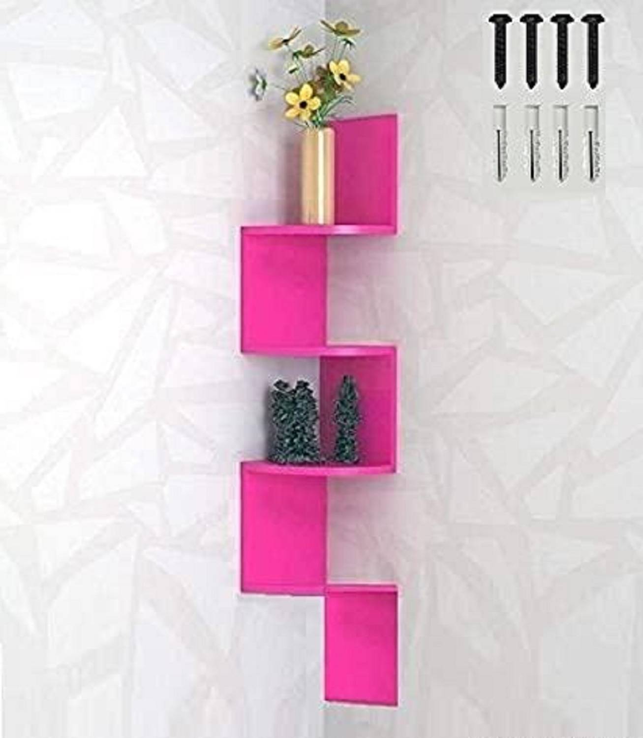 CraftOnline Wooden, MDF (Medium Density Fiber) Wall Shelf (Number