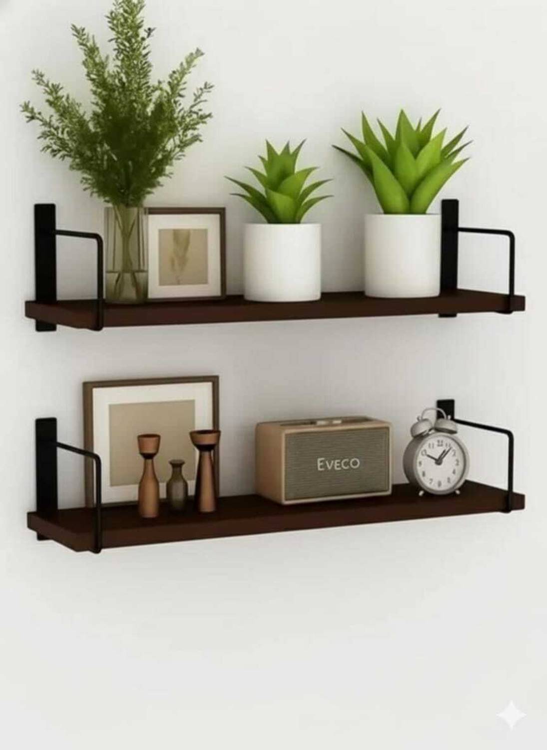 AM MASTER wallrack02 Wooden Wall Shelf (Number of Shelves - 2, Br