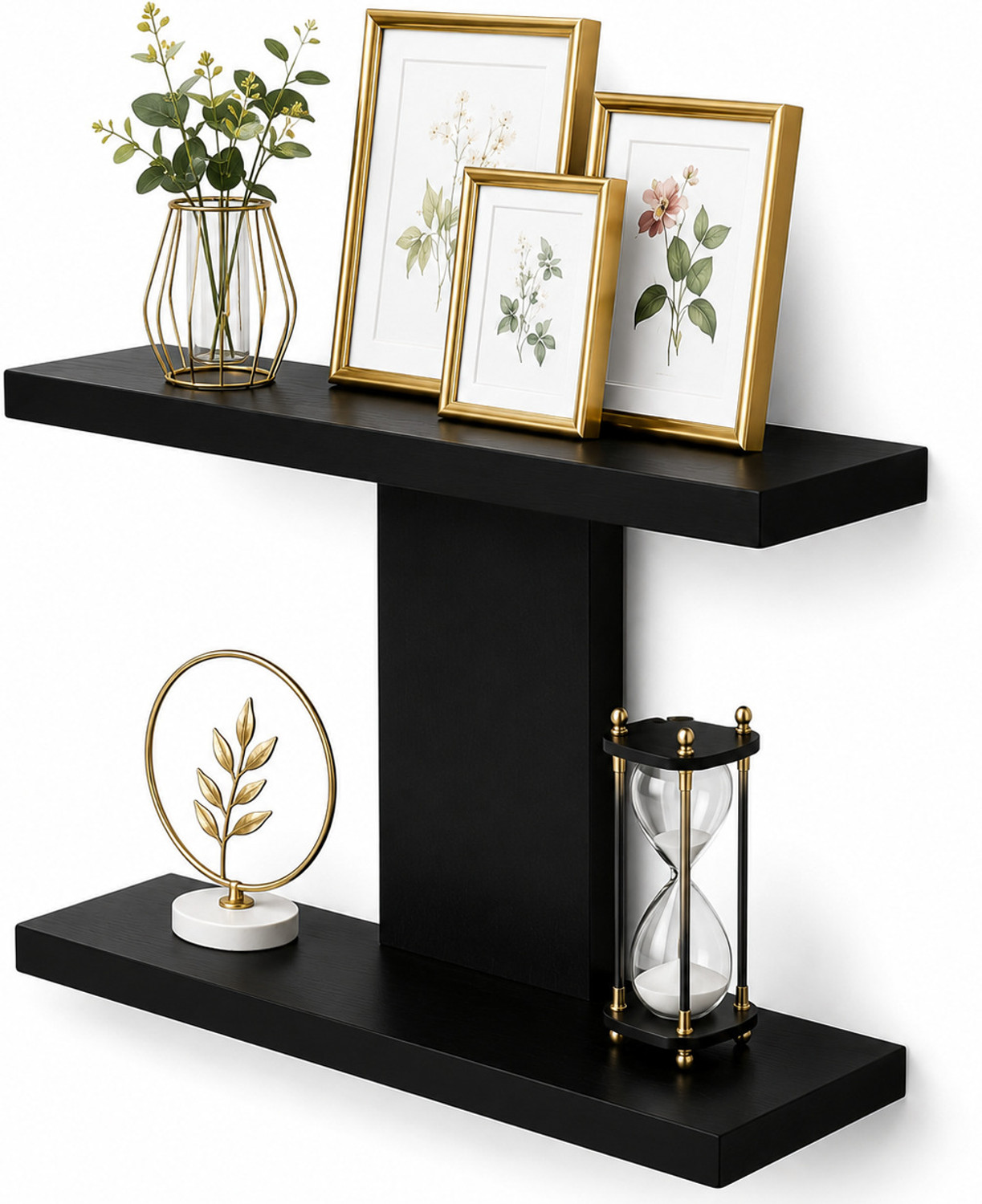 Image of RASTWOOD Wooden Wall Shelf Home Decor MultiPurpose Display Rack for Room Books Plants Wooden Wall Shelf