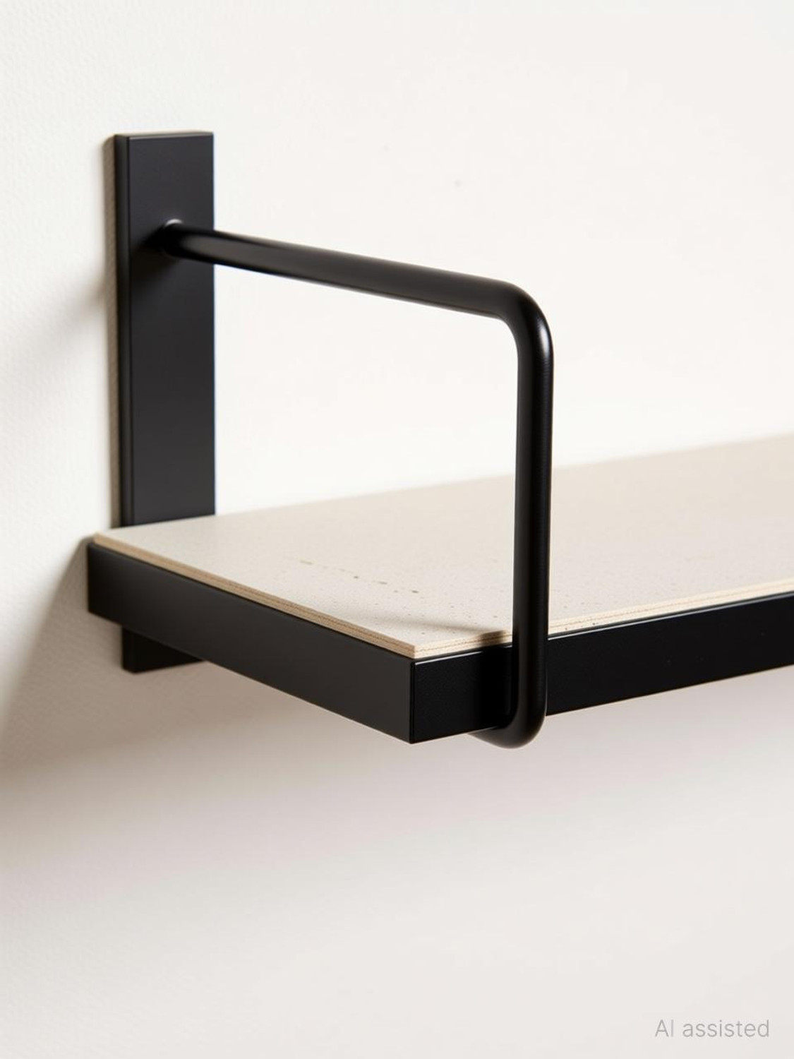 Image of takme Wooden Wall Shelf for Living Room & Bedroom (Black) MDF (Medium Density Fiber) Wall Shelf