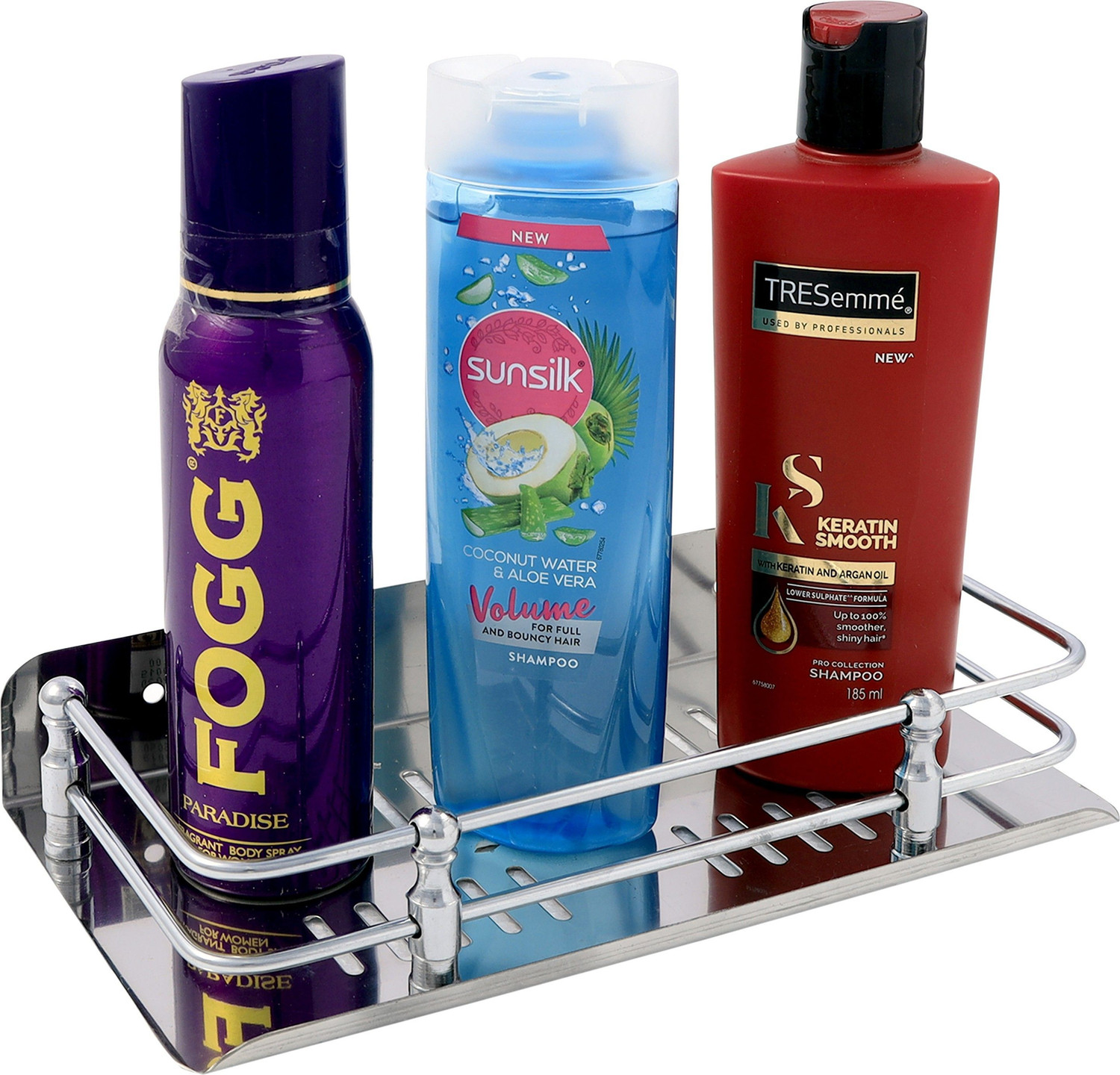 Image of Kaaple STAINLESS STEEL MULTI PURPOSE BATHROOM SHELF-RACK-9x5-KITCHEN SHELF WALL MOUNT Stainless Steel Wall Shelf (Number of Shelves - 1, 9x5 Inches) Stainless Steel Wall Shelf
