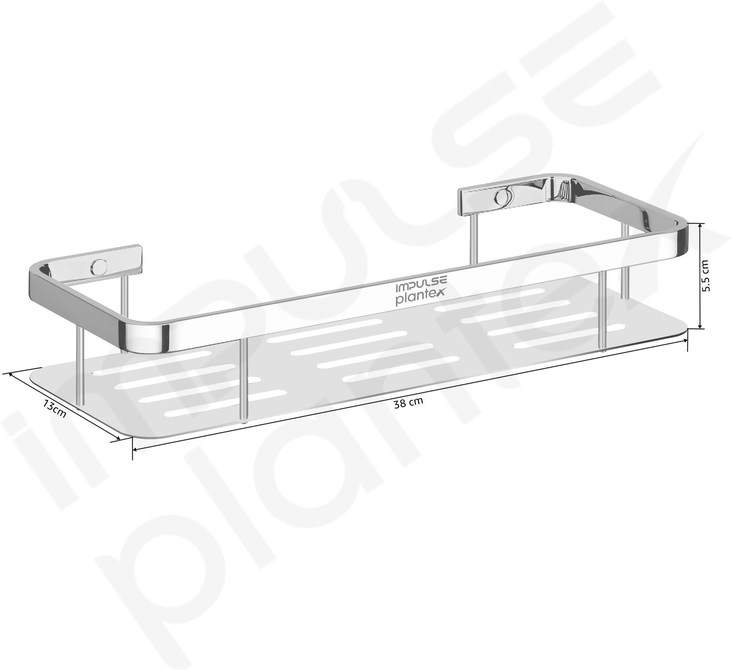 Image of Impulse by Plantex 304 Grade Bathroom Shelf for Wall Kitchen Bathroom and Rack (15X5 Inches ) Stainless Steel Wall Shelf