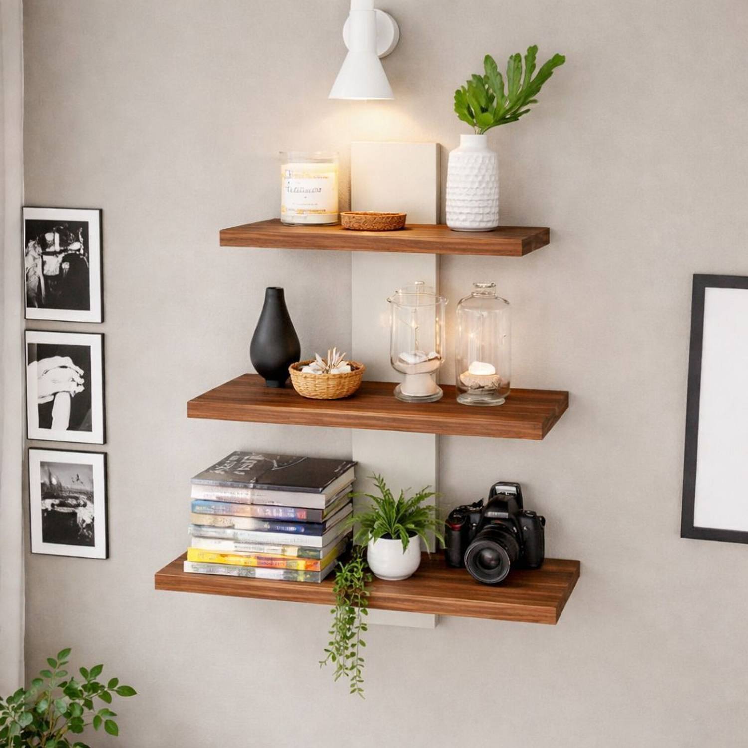 URBANWUD Neo wall shelf home decor items set top box stand wall s