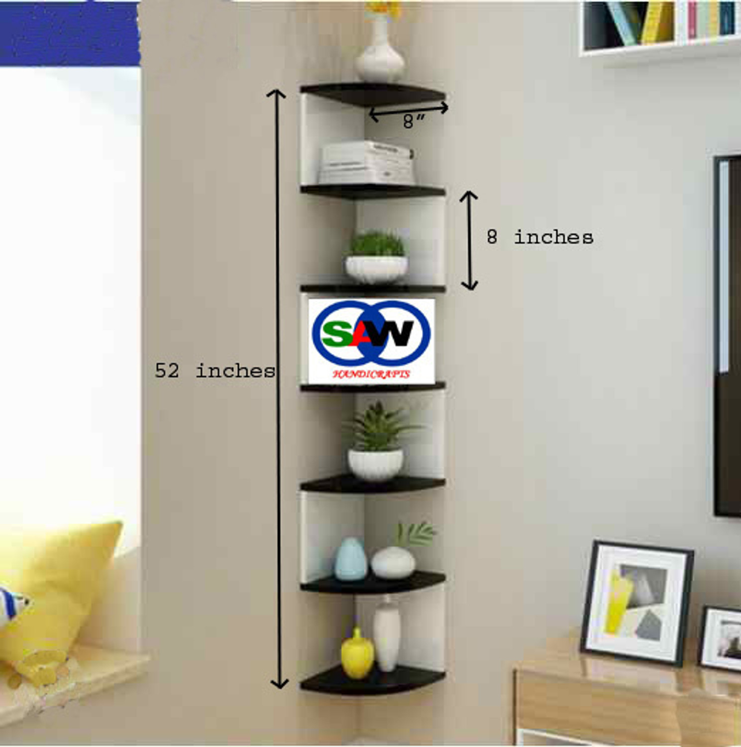 Image of saw ZIGZAG MDF (Medium Density Fiber) Wall Shelf