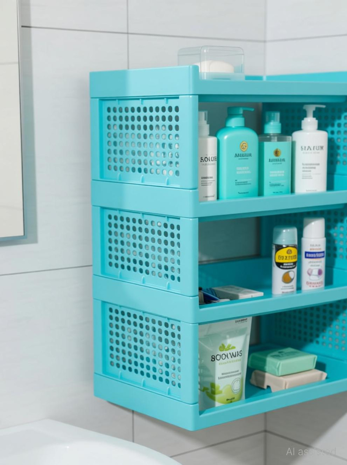 Image of ANKUR Ankur Stacko 4 Tier Plastic Rack Plastic Wall Shelf