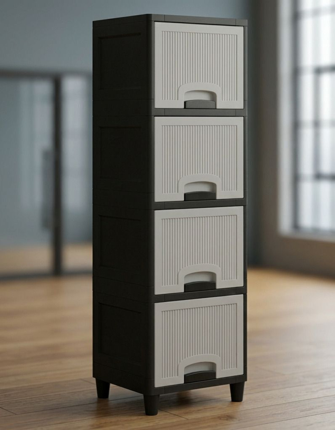 Image of MAXTID Multi Layer Bathroom Kitchen Cabinet Plastic Wall Shelf