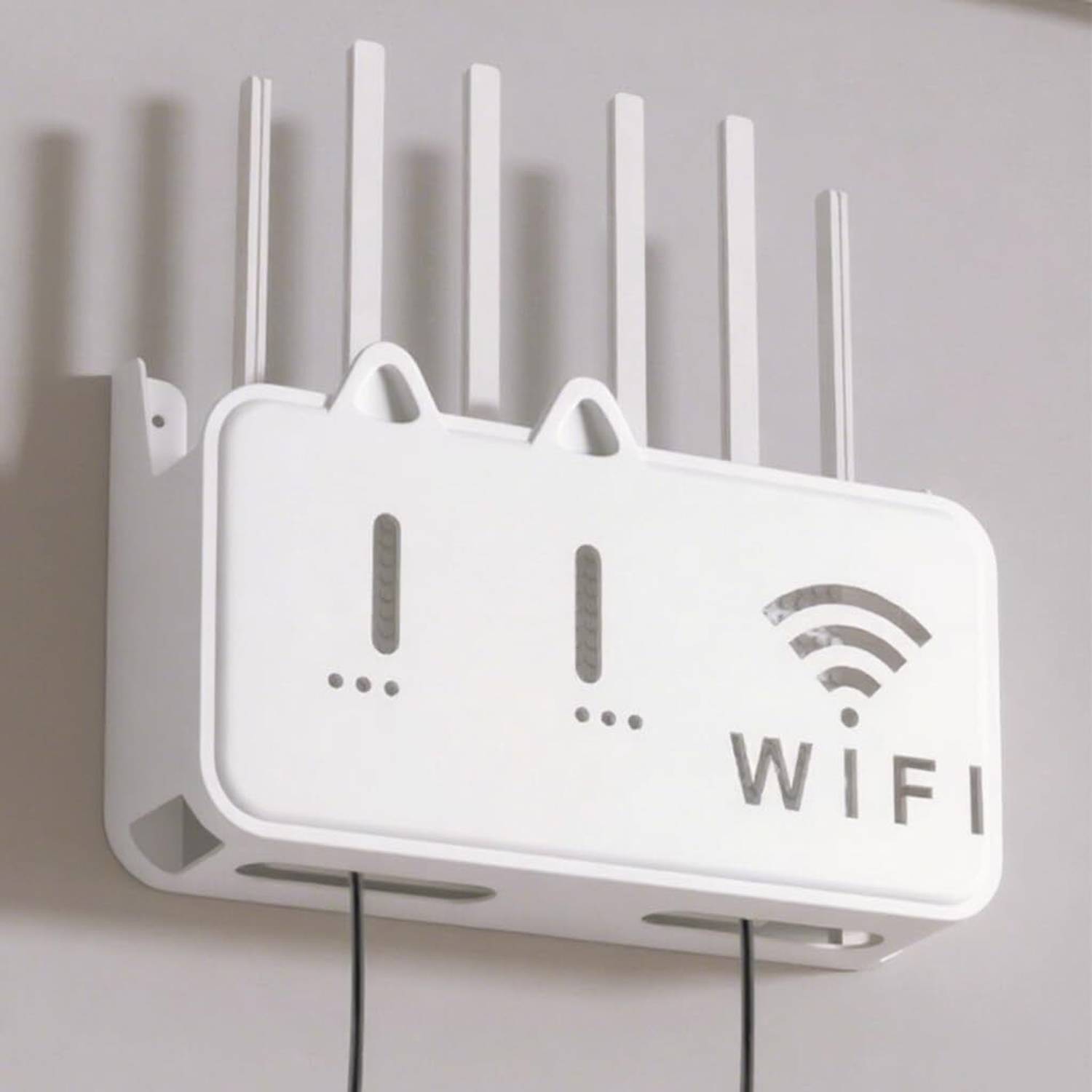 Padchaaya WiFi Router Storage Box Wall Mount Space Saving Case fo