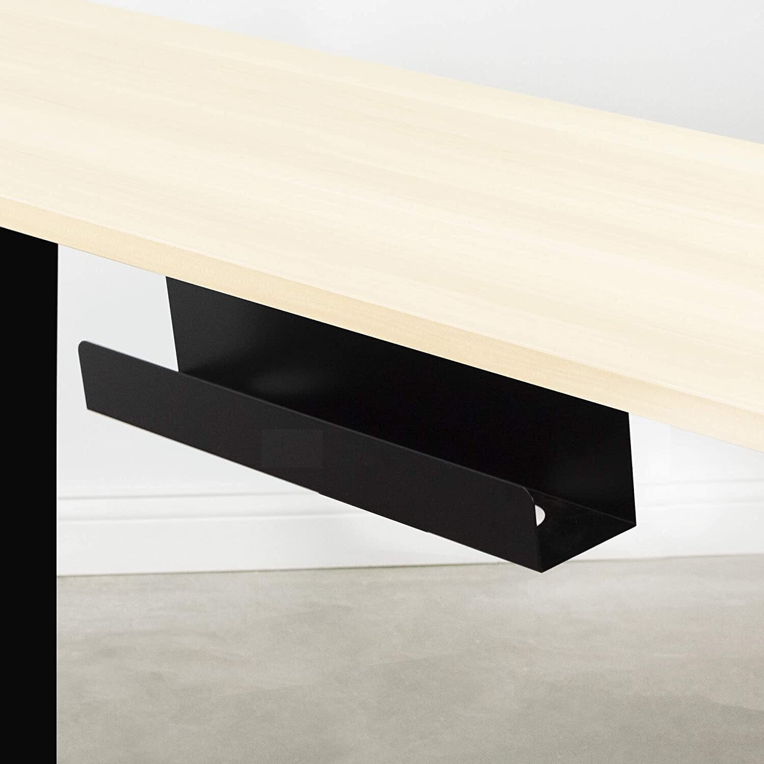 Image of MAXSERA MAXSERA Under Desk Cable Tray for Wire Management Stainless Steel Wall Shelf