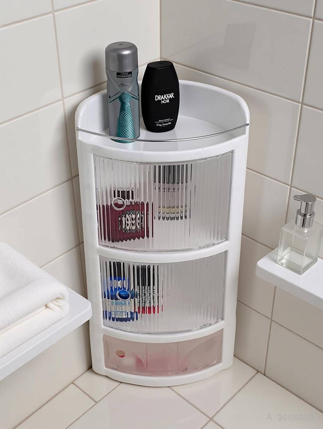 TNT SDX Corner Cabinet 3-Door Wall Mounted Shelf - Image 1