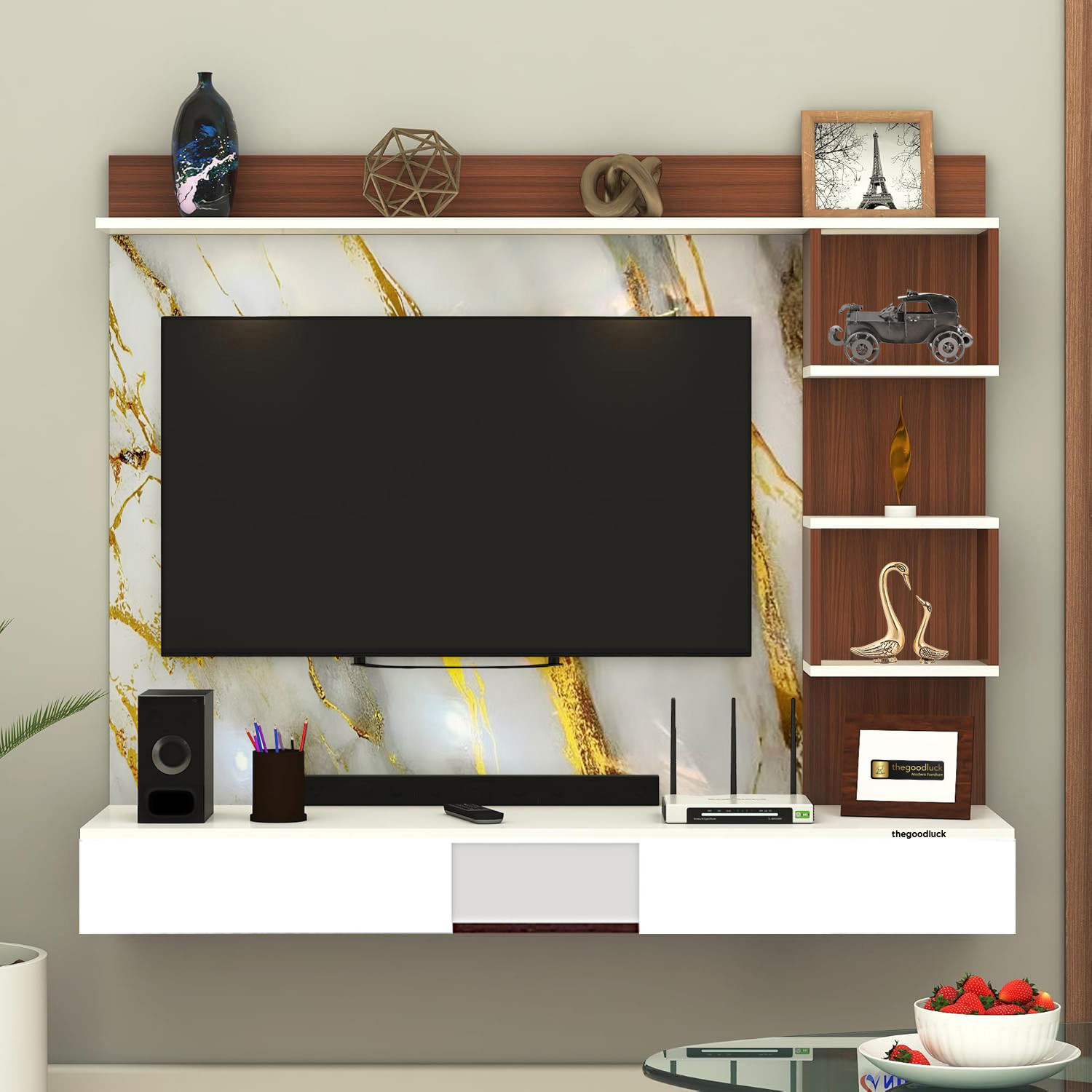 Image of Aavarnam Particle Board Wall Shelf
