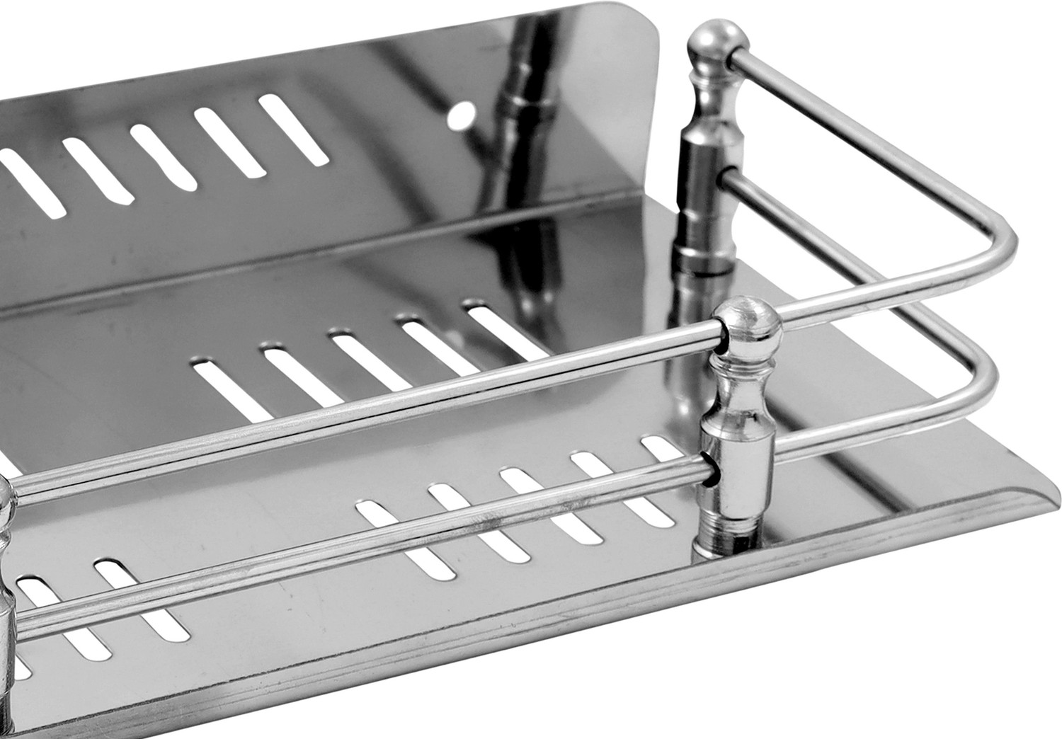 Image of Kaaple STAINLESS STEEL MULTI PURPOSE BATHROOM SHELF-RACK-9x5-KITCHEN SHELF WALL MOUNT Stainless Steel Wall Shelf (Number of Shelves - 1, 9x5 Inches) Stainless Steel Wall Shelf