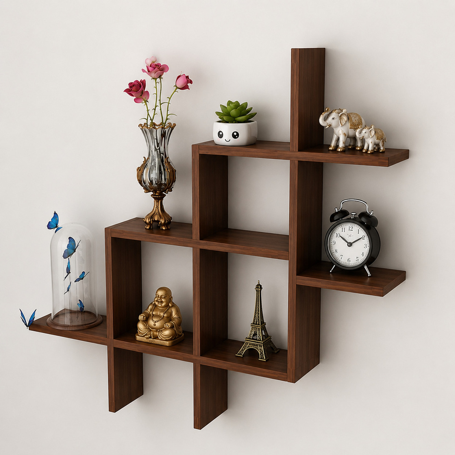 Image of classiconline New Shelves Book Shelf And Decorative Engineered Wood Open Book Shelf