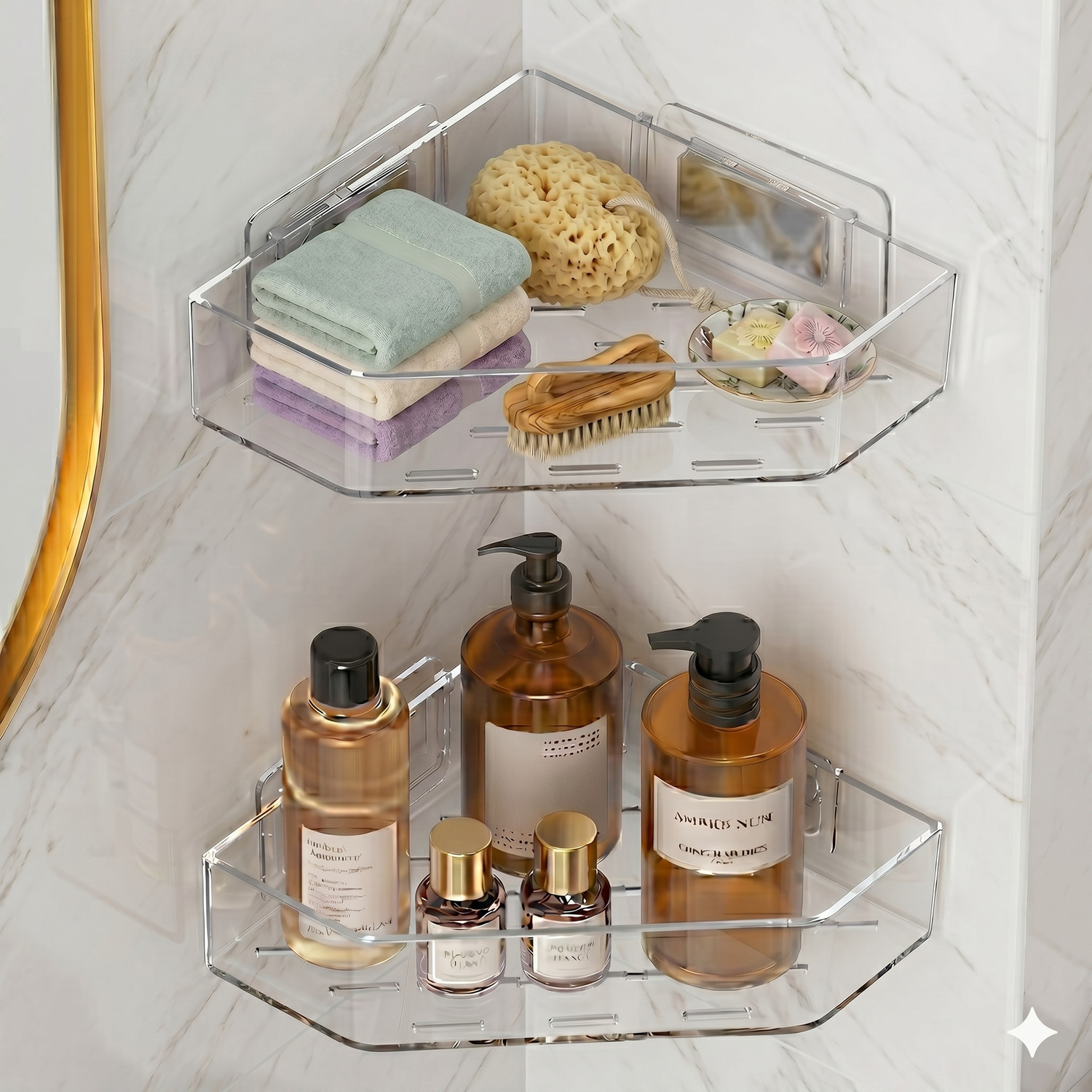 Image of Senkiddpro 2 TRANSPRENT CORNER Acrylic Wall Shelf