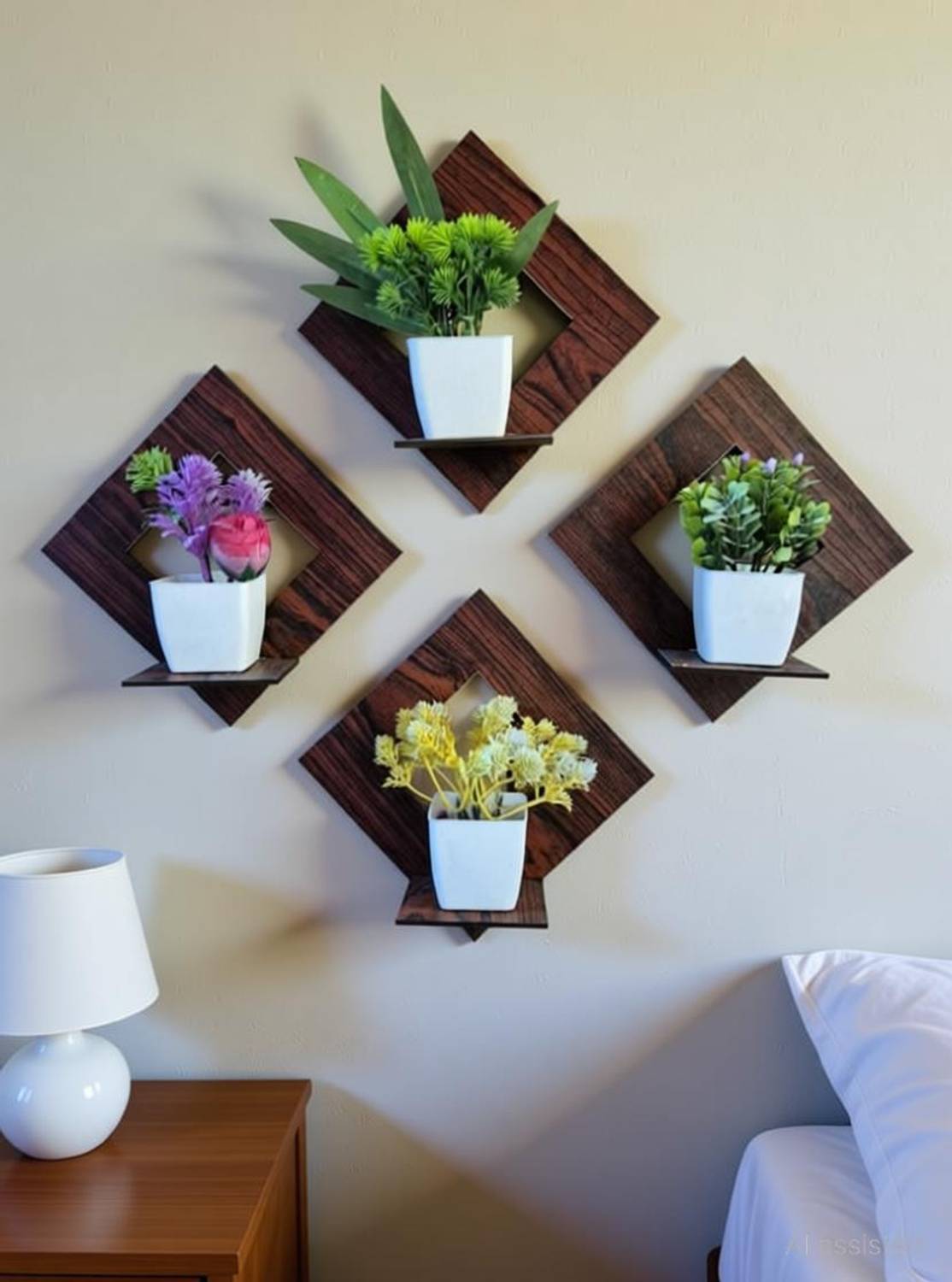CRAFTY COTTAGE Designer Wall Mount MDF Wooden Wall Shelf for Living Room & Bedroom_TR88 MDF (Medium Density Fiber) Wall Shelf