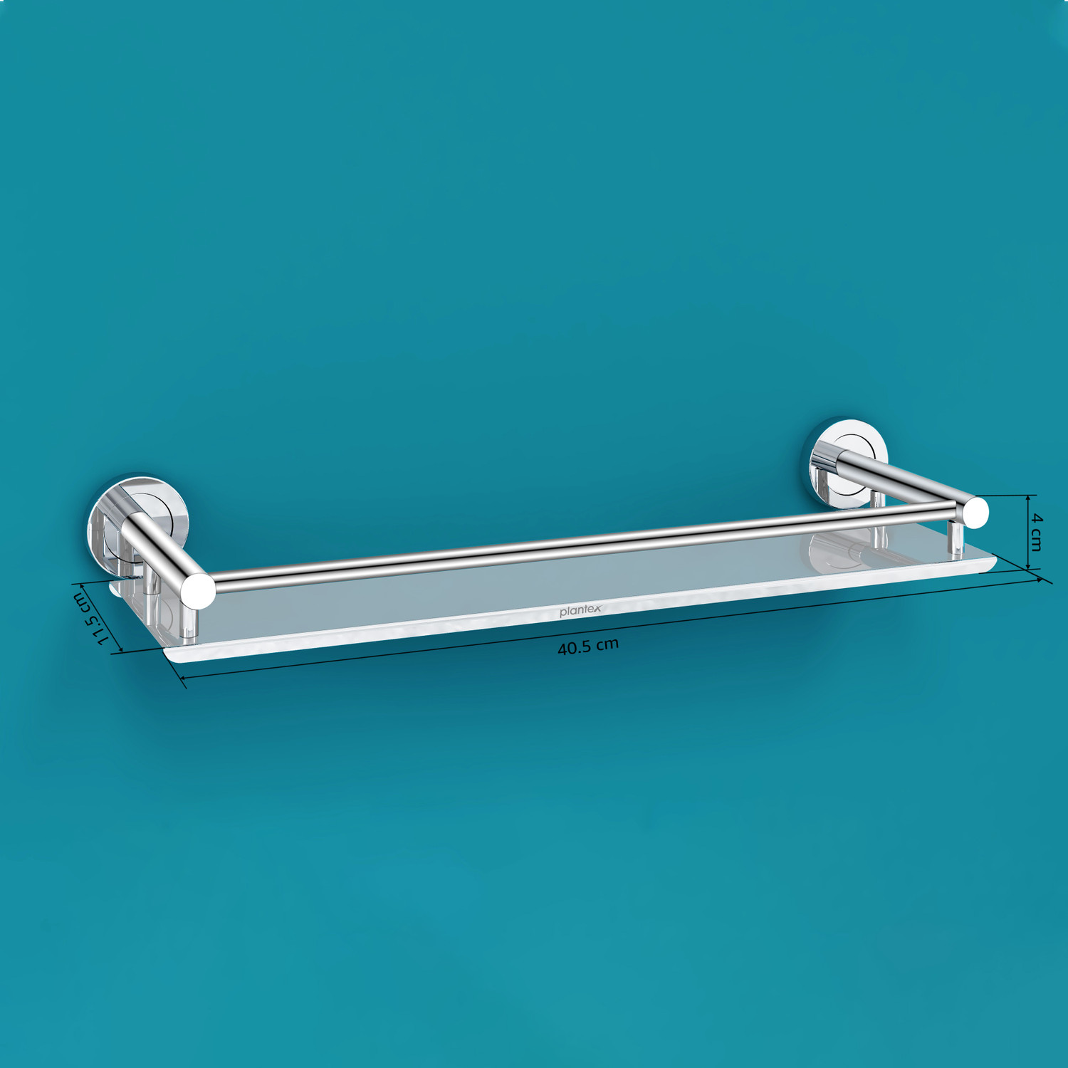 Image of Plantex Stainless Steel Bathroom Shelf /Kitchen Shelf /Bathroom Shelf and Rack /Bathroom Accessories - (16 X 5 Inches) Stainless Steel Wall Shelf (Number of Shelves - 1, Silver)