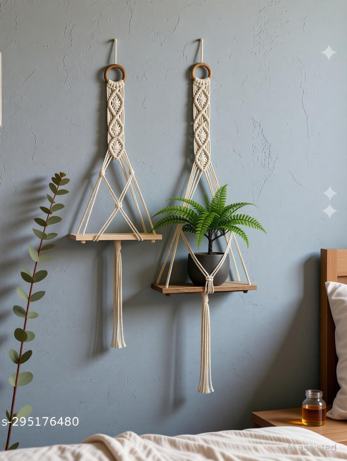 Image of JANAKI SHOP Wooden Wall Shelf