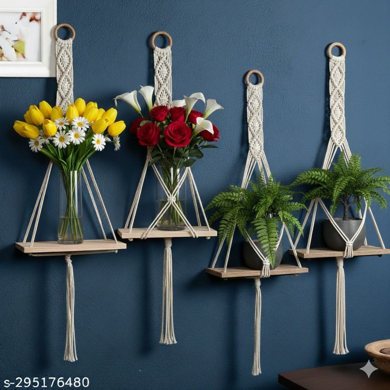 Image of JANAKI SHOP Wooden Wall Shelf