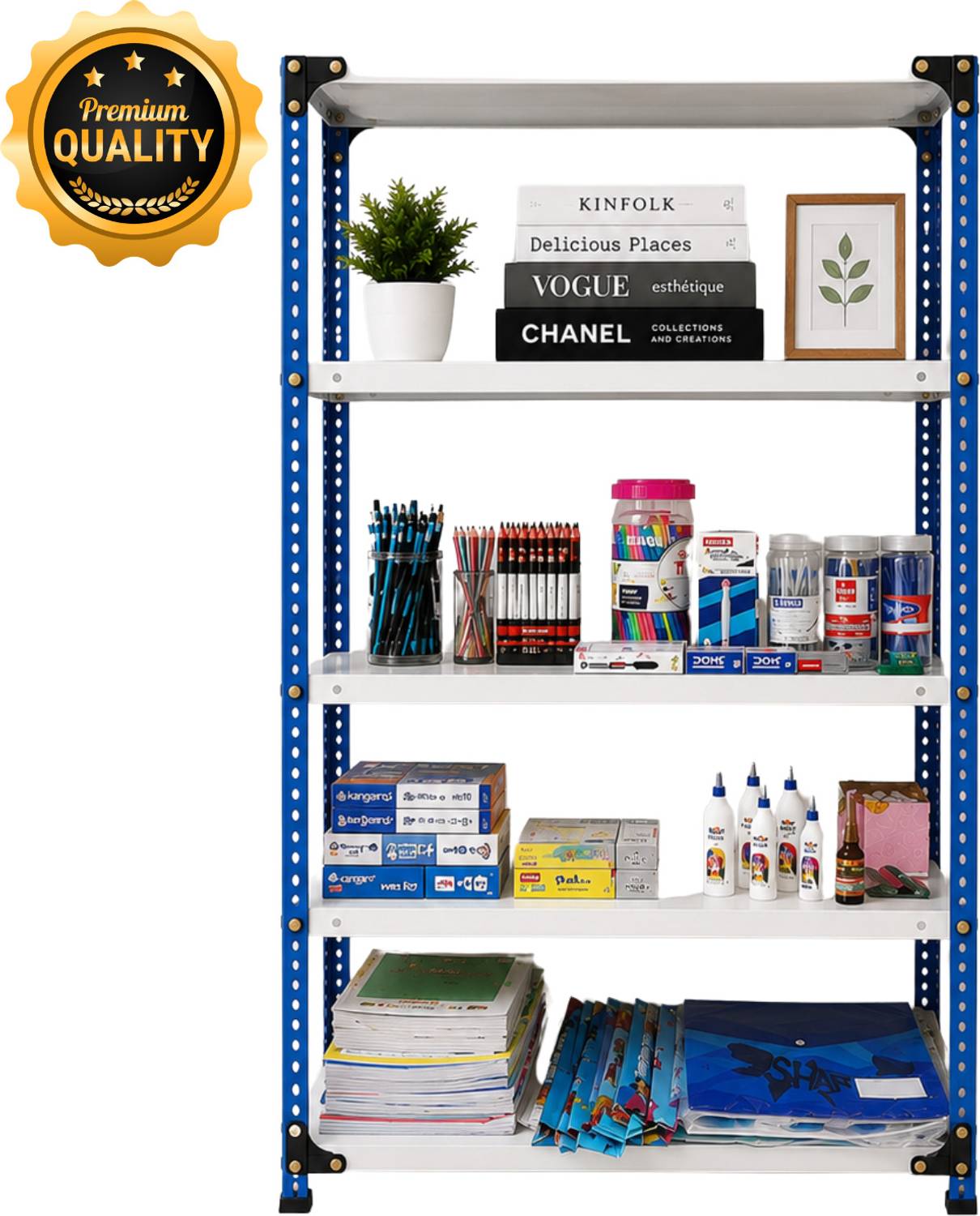Joufler 5 Layer 60x35x9 Inch Iron Wall Shelf - Image 3